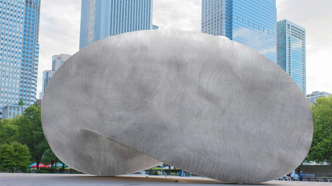 Completed Cloud Gate Given Brushed Steel Finish Chicago Genius Herald Chicago News Satire